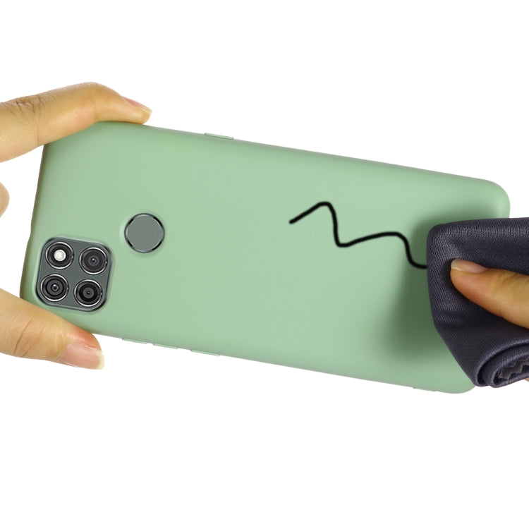 For Motorola Moto G9 Power Pure Color Liquid Silicone Shockproof Full Coverage Case