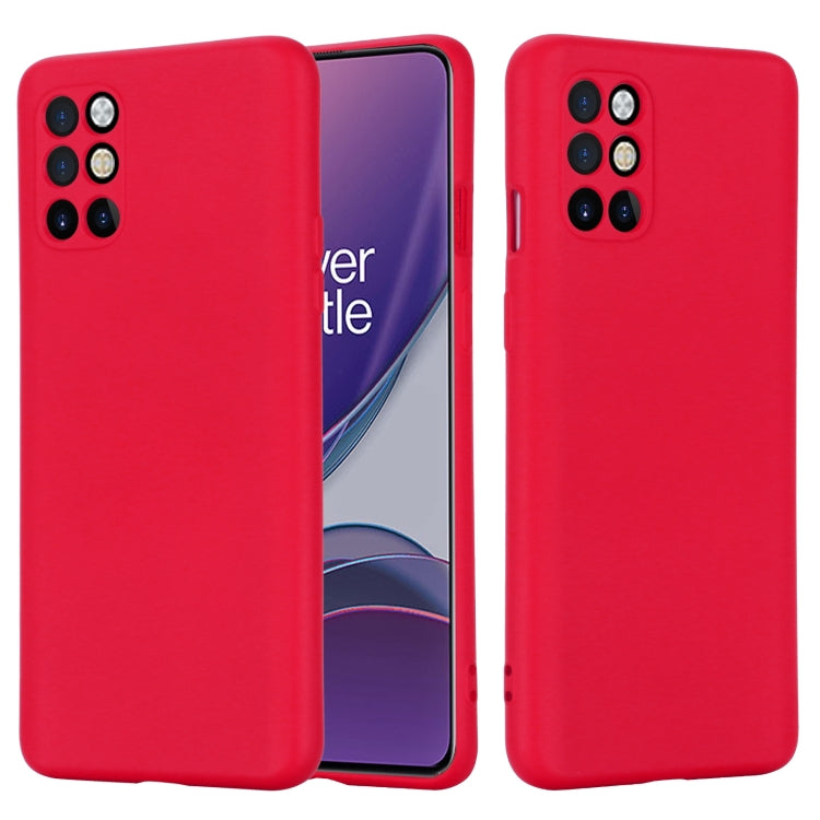 For OnePlus 8T / 8T+ 5G Pure Color Liquid Silicone Shockproof Full Coverage Case
