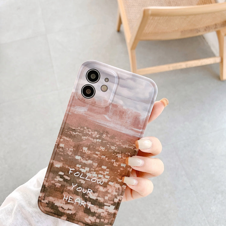 For iPhone 11 Pro IMD Straight Edge Pattern TPU Protective Case