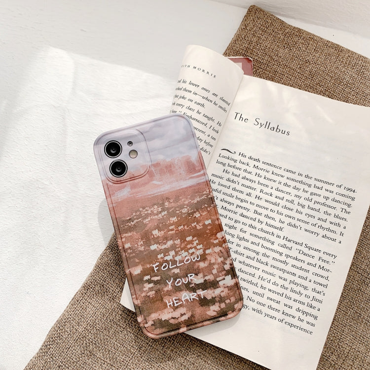 For iPhone 12 Pro Max IMD Straight Edge Pattern TPU Protective Case