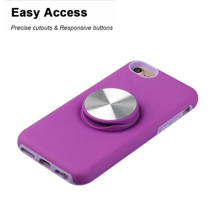 TPU+PC 2 in 1 Shockproof Case with Magnetic Round Car Holder For iPhone 7 Plus / 8 Plus