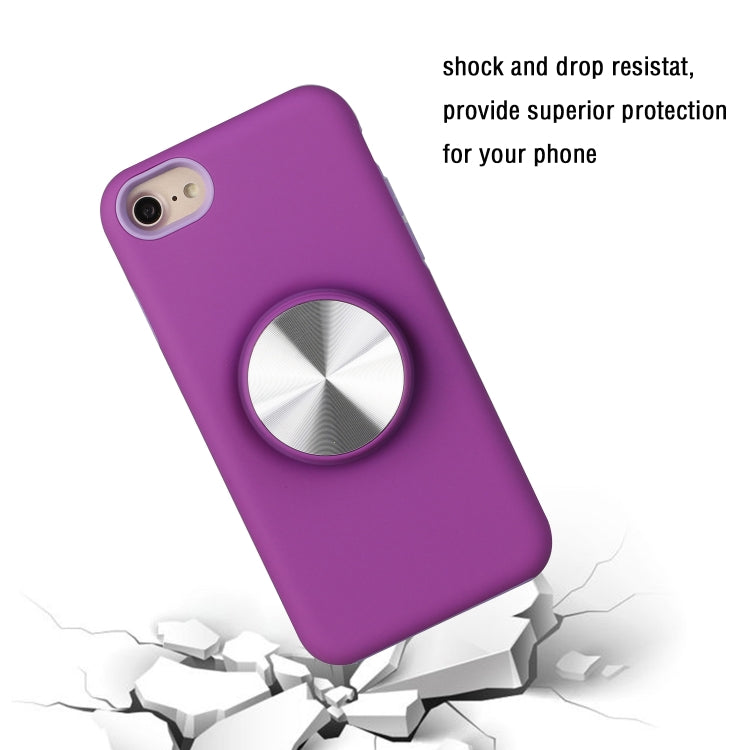 TPU+PC 2 in 1 Shockproof Case with Magnetic Round Car Holder For iPhone 7 Plus / 8 Plus
