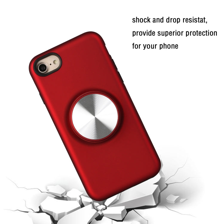 TPU+PC 2 in 1 Shockproof Case with Magnetic Round Car Holder For iPhone 7 Plus / 8 Plus