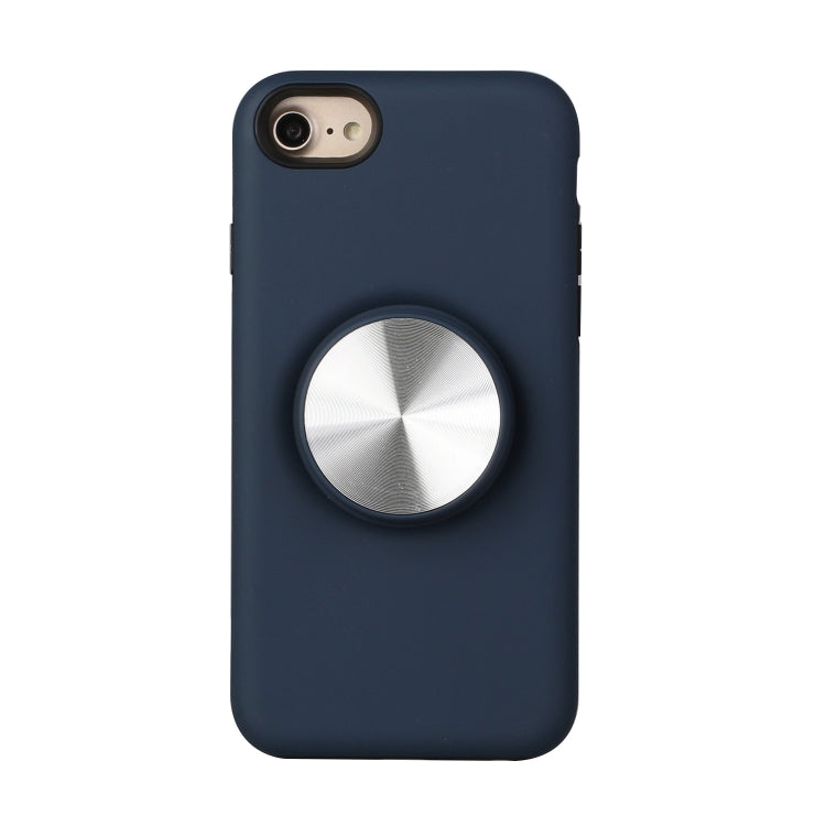 For iPhone SE 2022 / SE 2020 / 8 / 7 TPU+PC 2 in 1 Shockproof Case with Magnetic Round Car Holder