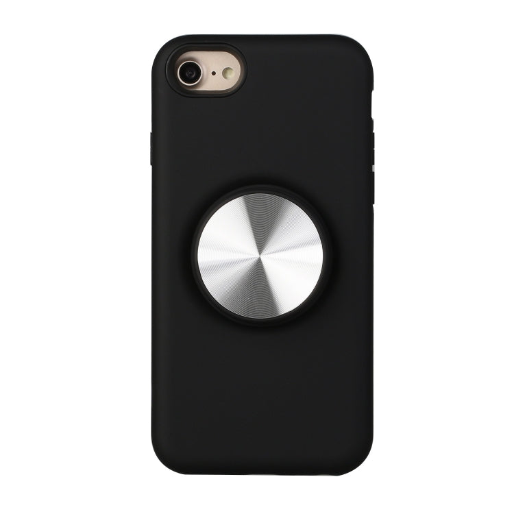 For iPhone SE 2022 / SE 2020 / 8 / 7 TPU+PC 2 in 1 Shockproof Case with Magnetic Round Car Holder