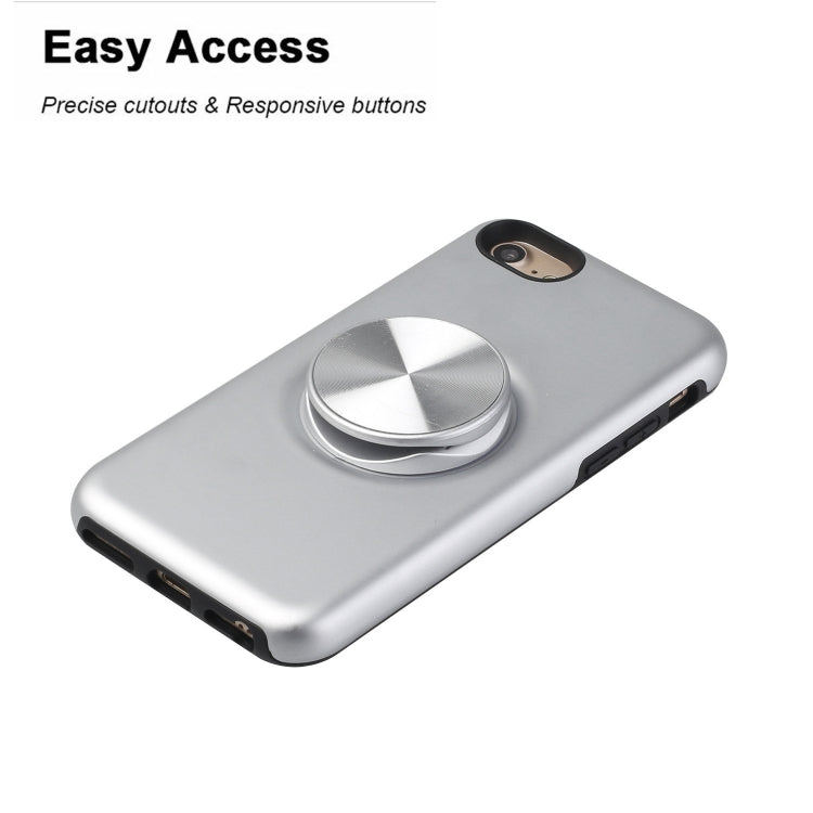 For iPhone SE 2022 / SE 2020 / 8 / 7 TPU+PC 2 in 1 Shockproof Case with Magnetic Round Car Holder