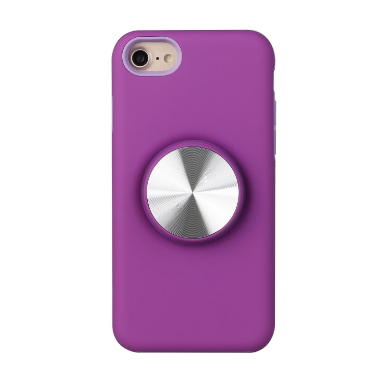 For iPhone SE 2022 / SE 2020 / 8 / 7 TPU+PC 2 in 1 Shockproof Case with Magnetic Round Car Holder