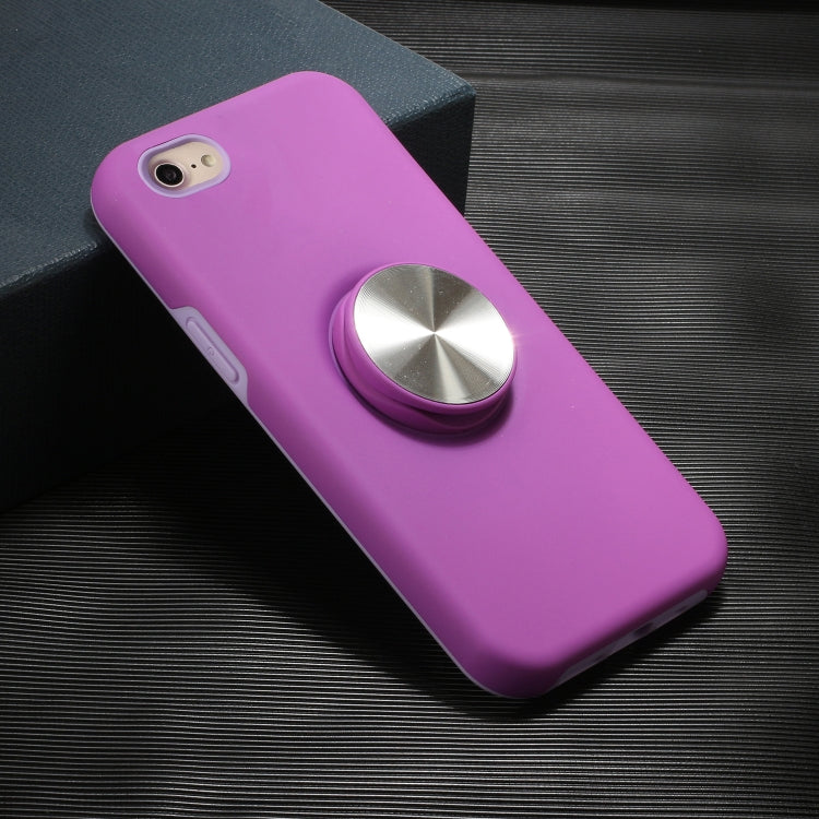 For iPhone SE 2022 / SE 2020 / 8 / 7 TPU+PC 2 in 1 Shockproof Case with Magnetic Round Car Holder