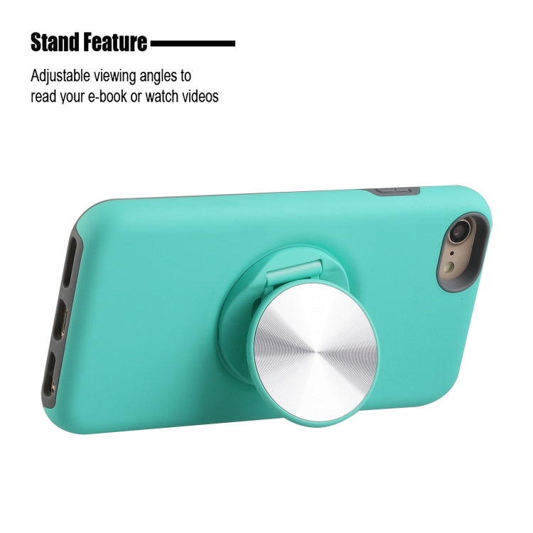 For iPhone SE 2022 / SE 2020 / 8 / 7 TPU+PC 2 in 1 Shockproof Case with Magnetic Round Car Holder