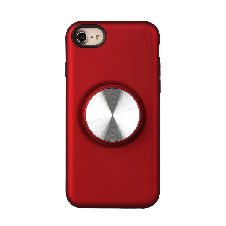 For iPhone SE 2022 / SE 2020 / 8 / 7 TPU+PC 2 in 1 Shockproof Case with Magnetic Round Car Holder