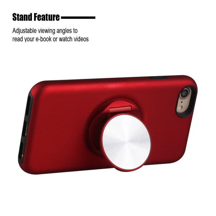 For iPhone SE 2022 / SE 2020 / 8 / 7 TPU+PC 2 in 1 Shockproof Case with Magnetic Round Car Holder