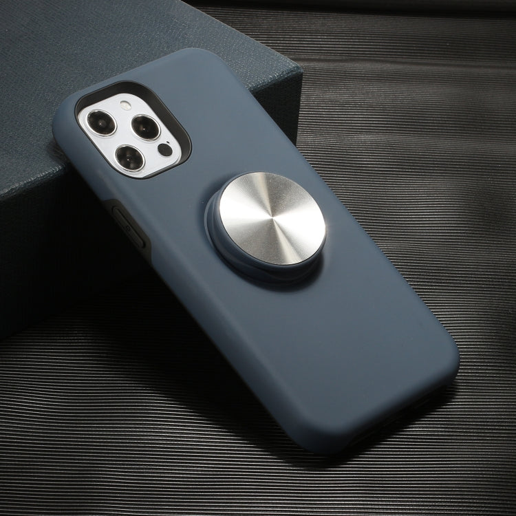 For iPhone 12 Pro Max TPU+PC 2 in 1 Shockproof Case with Magnetic Round Car Holder