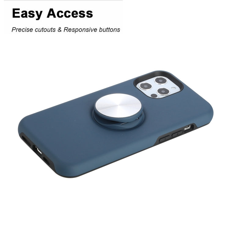 For iPhone 12 Pro Max TPU+PC 2 in 1 Shockproof Case with Magnetic Round Car Holder