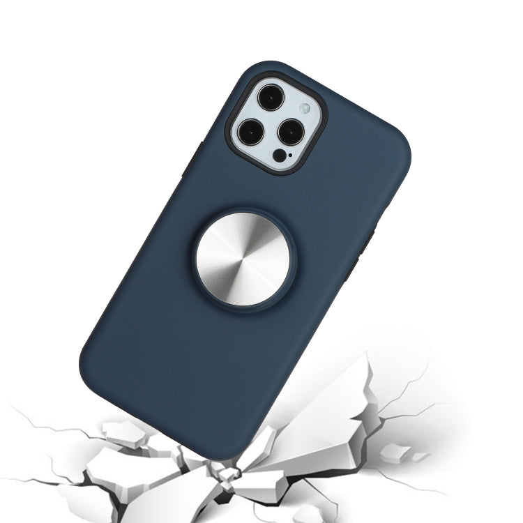 For iPhone 12 Pro Max TPU+PC 2 in 1 Shockproof Case with Magnetic Round Car Holder