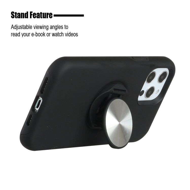 For iPhone 12 Pro Max TPU+PC 2 in 1 Shockproof Case with Magnetic Round Car Holder