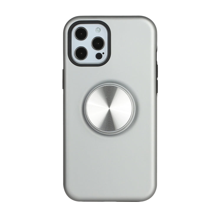 For iPhone 12 Pro Max TPU+PC 2 in 1 Shockproof Case with Magnetic Round Car Holder