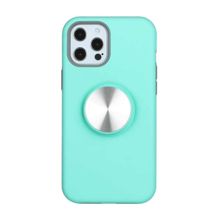 For iPhone 12 Pro Max TPU+PC 2 in 1 Shockproof Case with Magnetic Round Car Holder