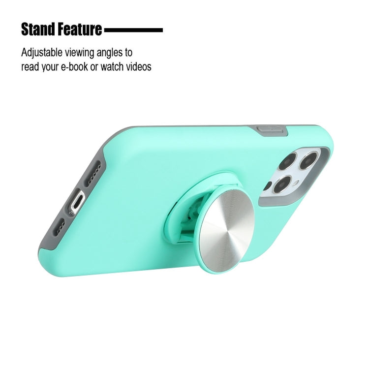 For iPhone 12 Pro Max TPU+PC 2 in 1 Shockproof Case with Magnetic Round Car Holder