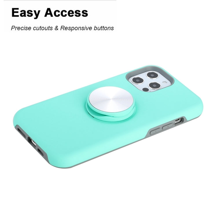 For iPhone 12 Pro Max TPU+PC 2 in 1 Shockproof Case with Magnetic Round Car Holder