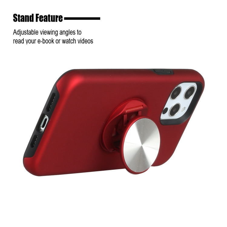 For iPhone 12 Pro Max TPU+PC 2 in 1 Shockproof Case with Magnetic Round Car Holder