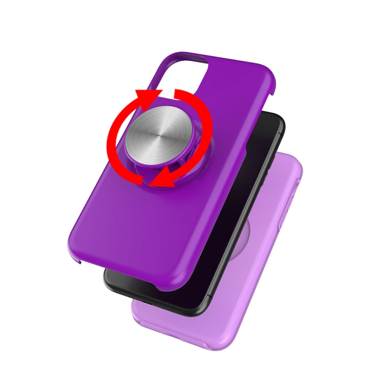 For iPhone 11 TPU+PC 2 in 1 Shockproof Case with Magnetic Round Car Holder