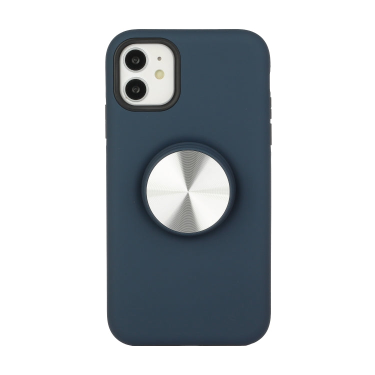 For iPhone 12 / 12 Pro TPU+PC 2 in 1 Shockproof Case with Magnetic Round Car Holder
