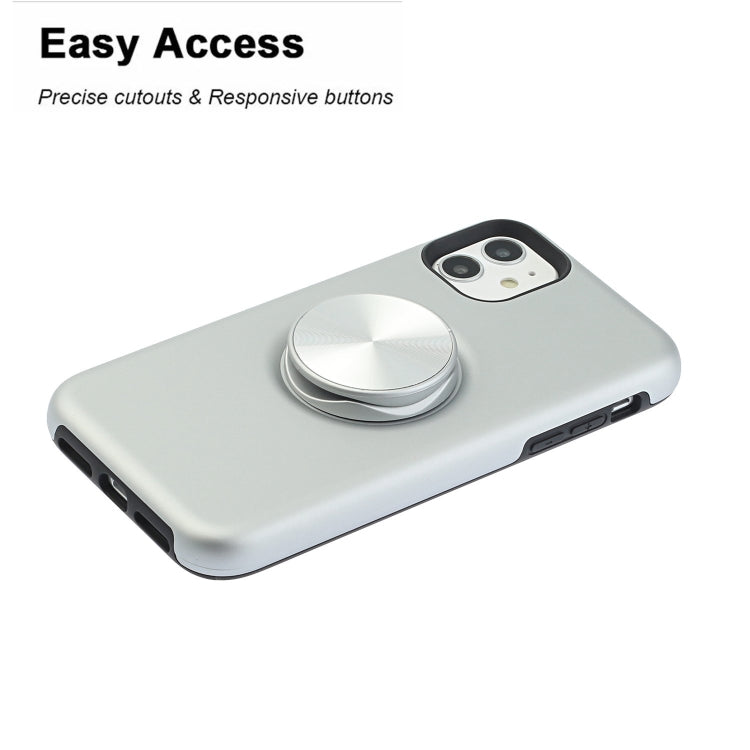 For iPhone 12 / 12 Pro TPU+PC 2 in 1 Shockproof Case with Magnetic Round Car Holder