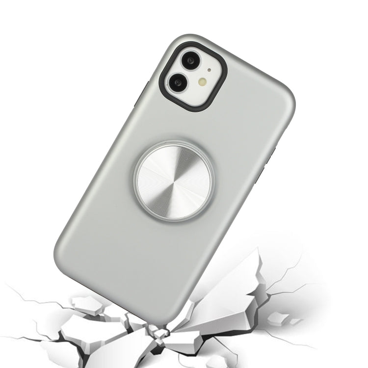 For iPhone 12 / 12 Pro TPU+PC 2 in 1 Shockproof Case with Magnetic Round Car Holder