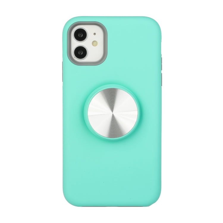 For iPhone 12 / 12 Pro TPU+PC 2 in 1 Shockproof Case with Magnetic Round Car Holder