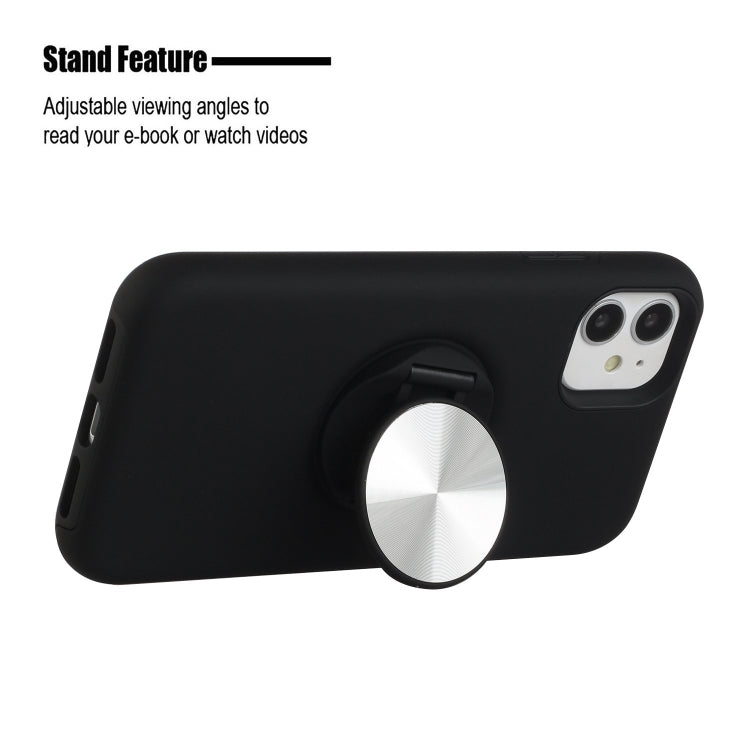 For iPhone 12 mini TPU+PC 2 in 1 Shockproof Case with Magnetic Round Car Holder
