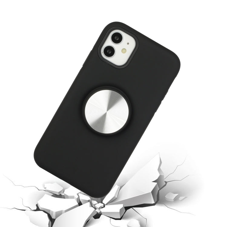 For iPhone 12 mini TPU+PC 2 in 1 Shockproof Case with Magnetic Round Car Holder