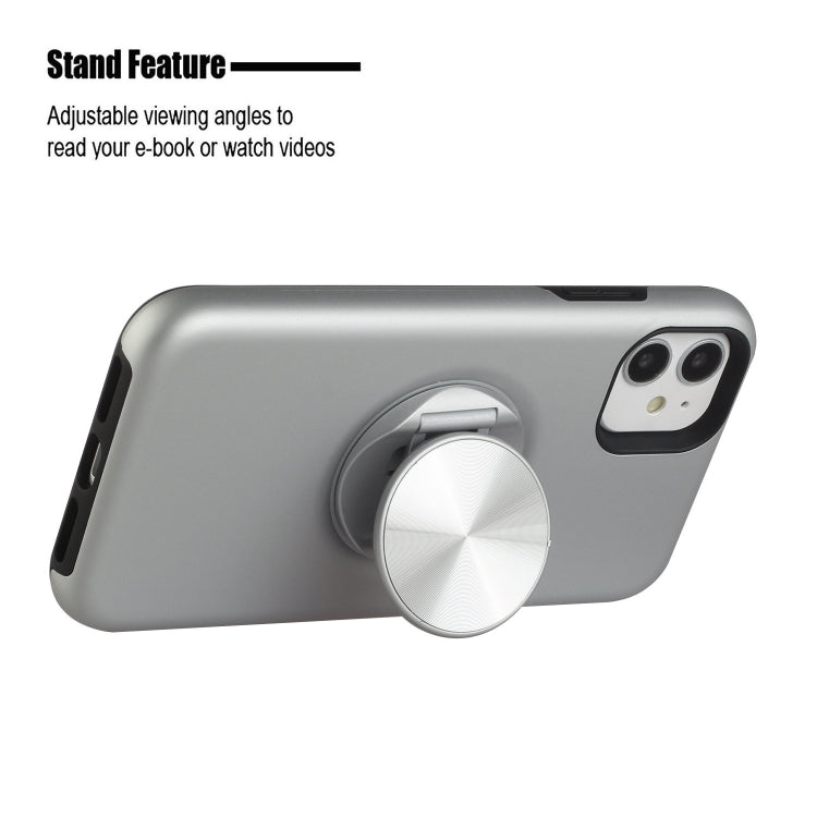 For iPhone 12 mini TPU+PC 2 in 1 Shockproof Case with Magnetic Round Car Holder