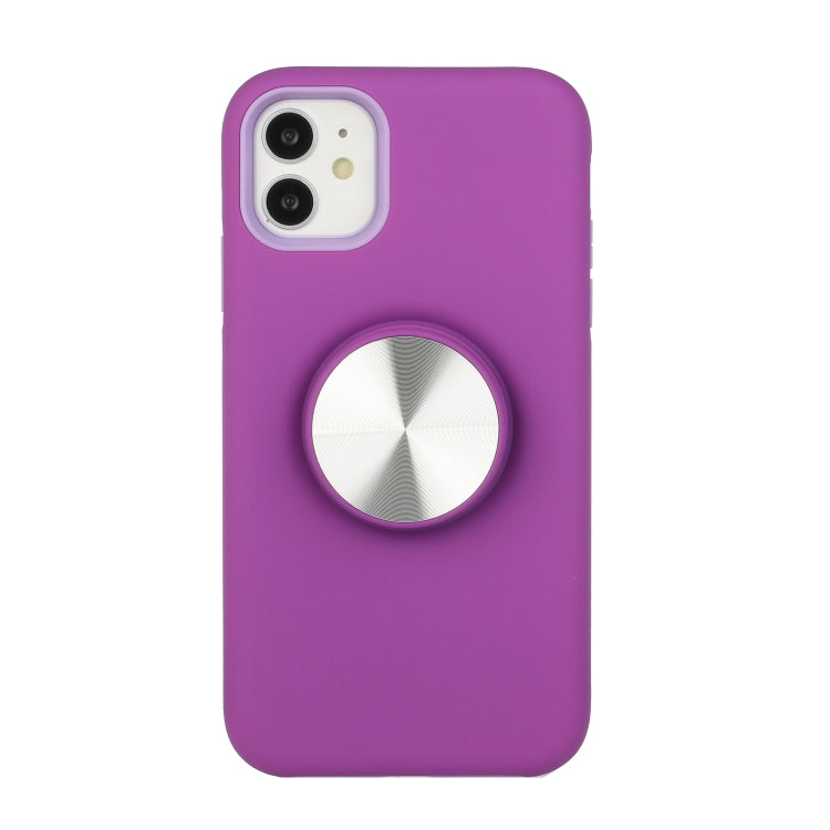 For iPhone 12 mini TPU+PC 2 in 1 Shockproof Case with Magnetic Round Car Holder