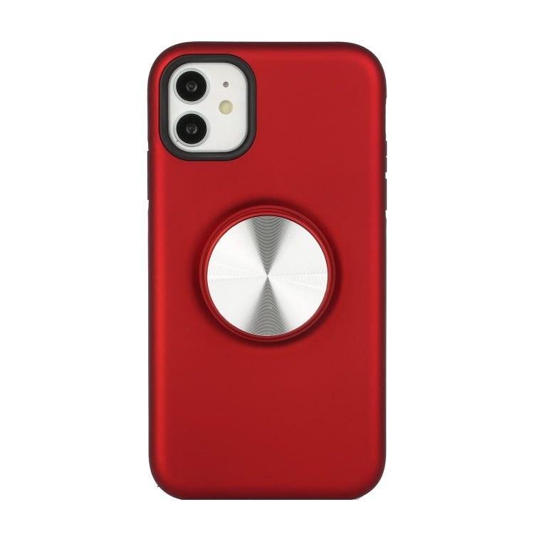 For iPhone 12 mini TPU+PC 2 in 1 Shockproof Case with Magnetic Round Car Holder