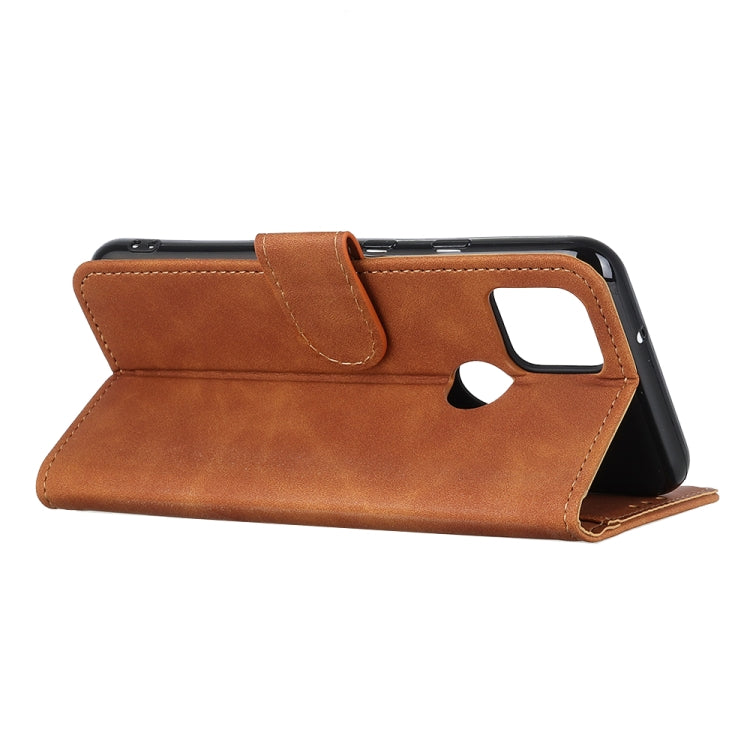 For OPPO A15 KHAZNEH Retro Texture PU + TPU Horizontal Flip Leather Case with Holder & Card Slots & Wallet