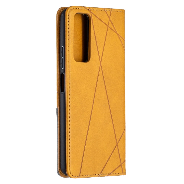 For Huawei P smart 2021 / Y7a Prismatic Invisible Magnetic Horizontal Flip Leather Case with Holder & Card Slots & Photo Frame
