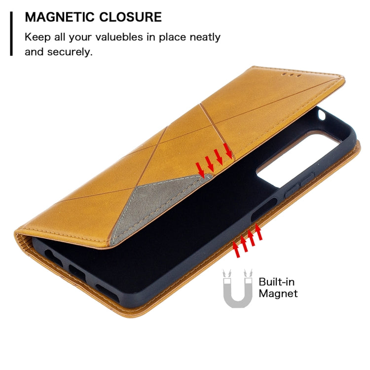 For Huawei P smart 2021 / Y7a Prismatic Invisible Magnetic Horizontal Flip Leather Case with Holder & Card Slots & Photo Frame