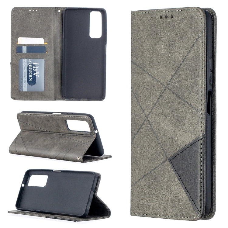For Huawei P smart 2021 / Y7a Prismatic Invisible Magnetic Horizontal Flip Leather Case with Holder & Card Slots & Photo Frame