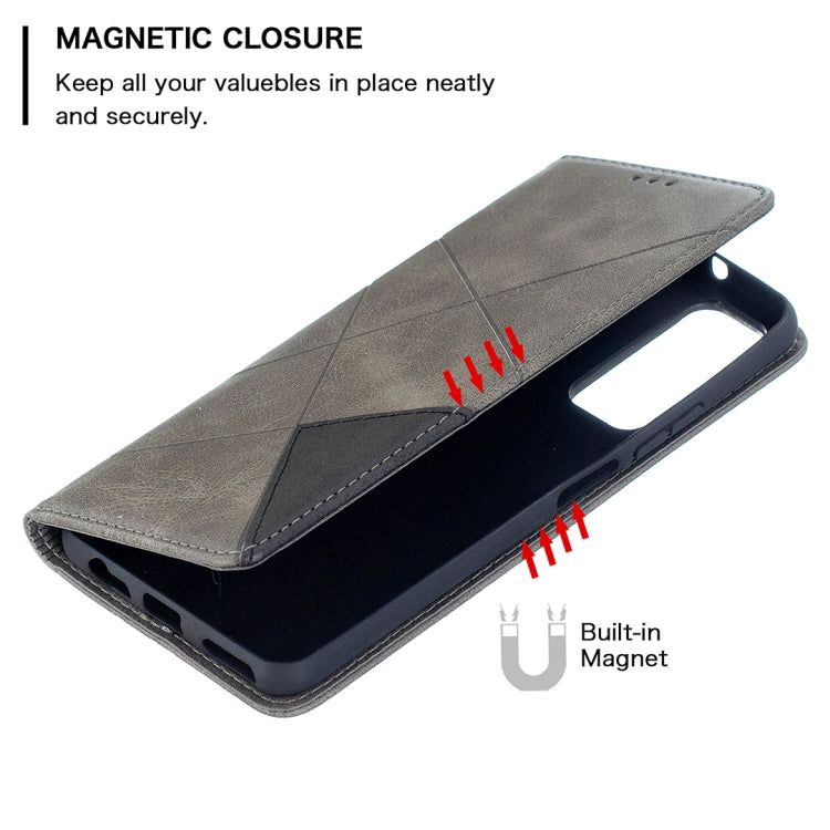 For Huawei P smart 2021 / Y7a Prismatic Invisible Magnetic Horizontal Flip Leather Case with Holder & Card Slots & Photo Frame