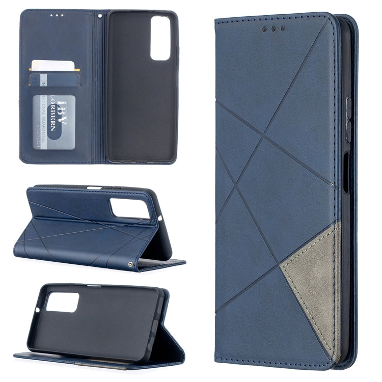 For Huawei P smart 2021 / Y7a Prismatic Invisible Magnetic Horizontal Flip Leather Case with Holder & Card Slots & Photo Frame