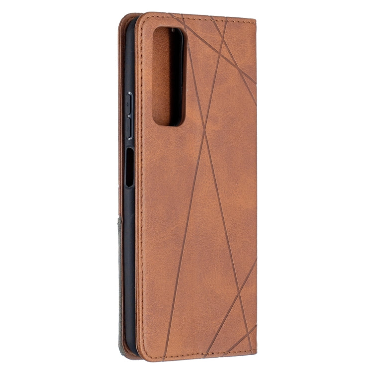 For Huawei P smart 2021 / Y7a Prismatic Invisible Magnetic Horizontal Flip Leather Case with Holder & Card Slots & Photo Frame