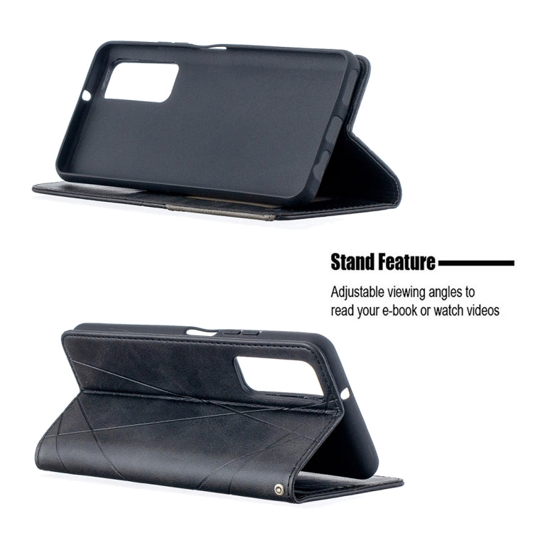 For Huawei P smart 2021 / Y7a Prismatic Invisible Magnetic Horizontal Flip Leather Case with Holder & Card Slots & Photo Frame