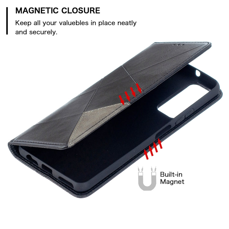For Huawei P smart 2021 / Y7a Prismatic Invisible Magnetic Horizontal Flip Leather Case with Holder & Card Slots & Photo Frame