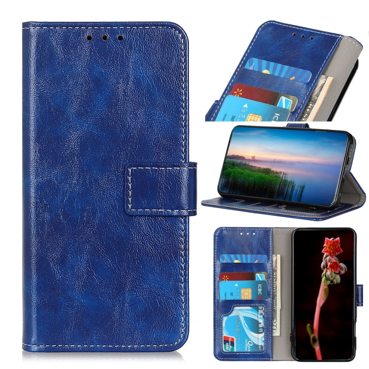 Retro Crazy Horse Texture Horizontal Flip Leather Case with Holder & Card Slots & Photo Frame & Wallet For OPPO A15