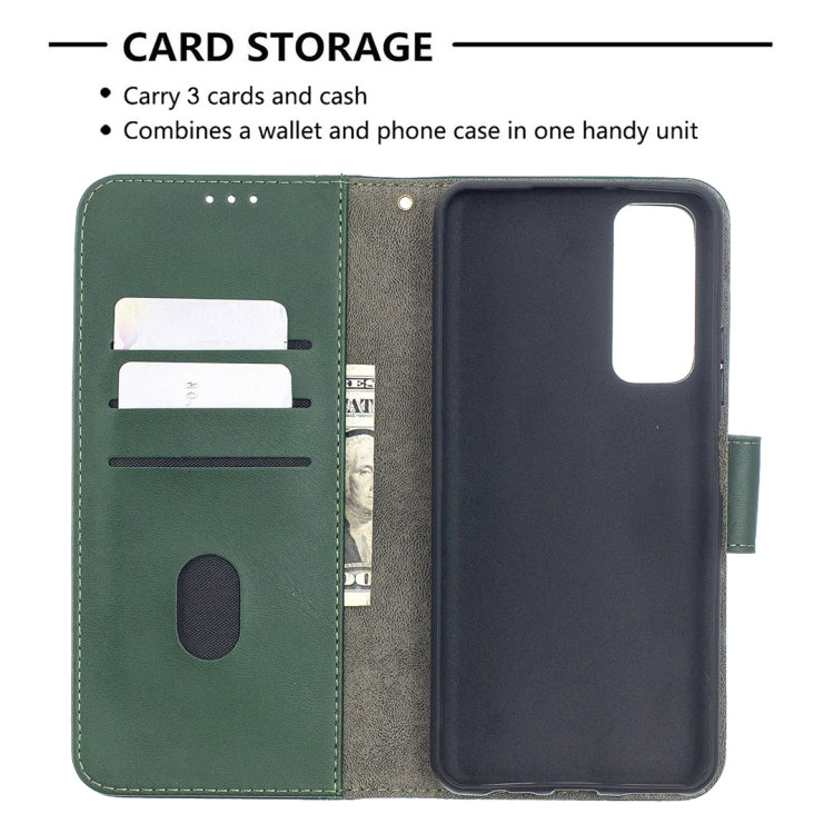 For Huawei P smart 2021 / Y7a Matching Color Crocodile Texture Horizontal Flip PU Leather Case with Wallet & Holder & Card Slots