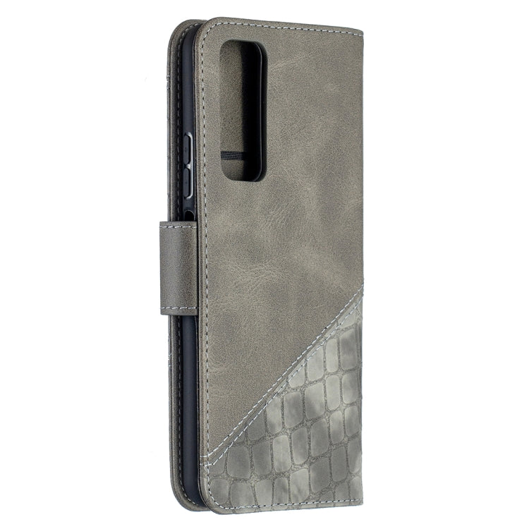 For Huawei P smart 2021 / Y7a Matching Color Crocodile Texture Horizontal Flip PU Leather Case with Wallet & Holder & Card Slots
