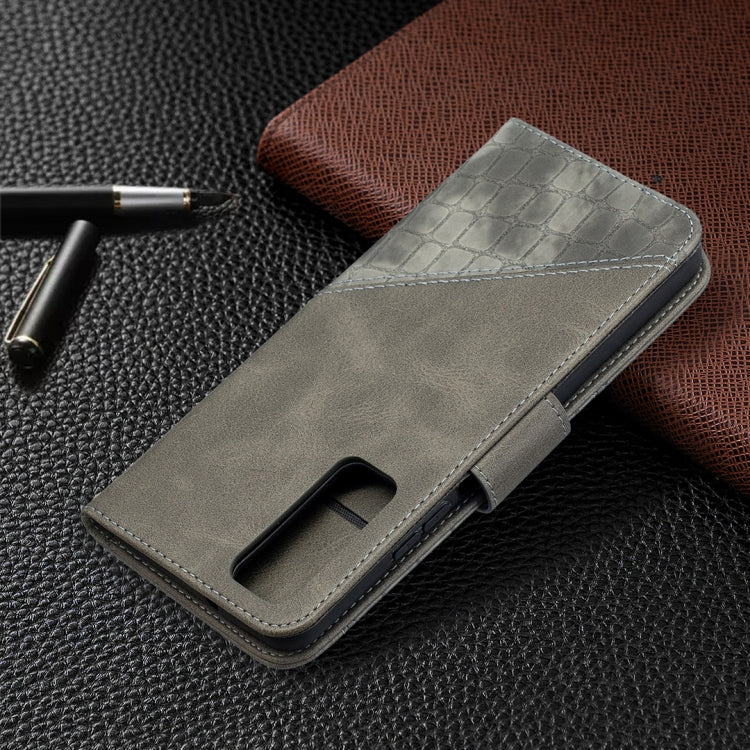 For Huawei P smart 2021 / Y7a Matching Color Crocodile Texture Horizontal Flip PU Leather Case with Wallet & Holder & Card Slots