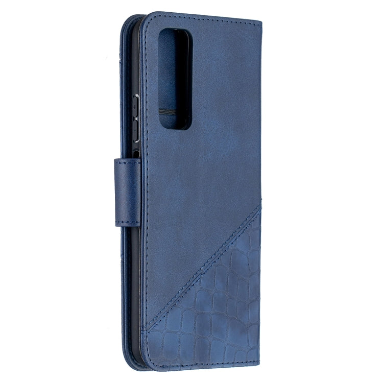 For Huawei P smart 2021 / Y7a Matching Color Crocodile Texture Horizontal Flip PU Leather Case with Wallet & Holder & Card Slots