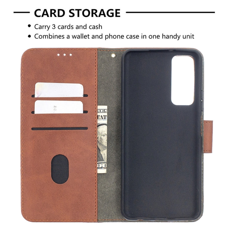 For Huawei P smart 2021 / Y7a Matching Color Crocodile Texture Horizontal Flip PU Leather Case with Wallet & Holder & Card Slots