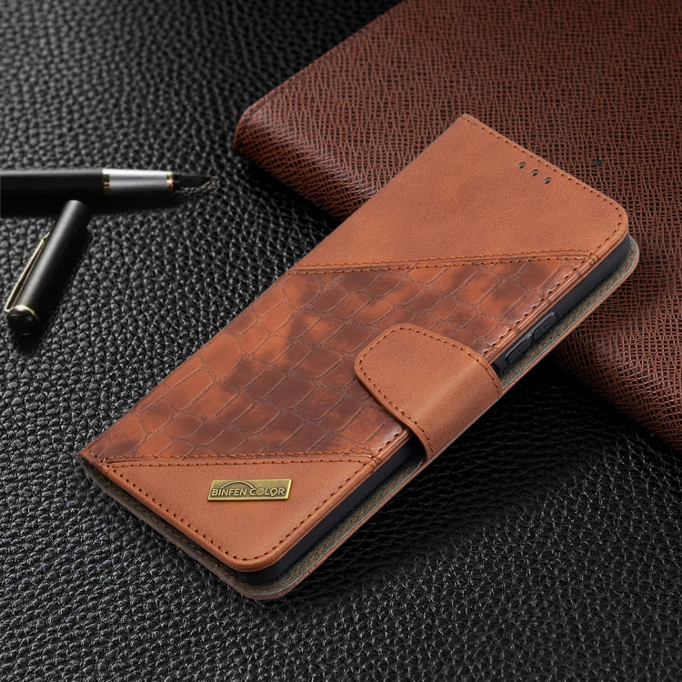 For Huawei P smart 2021 / Y7a Matching Color Crocodile Texture Horizontal Flip PU Leather Case with Wallet & Holder & Card Slots
